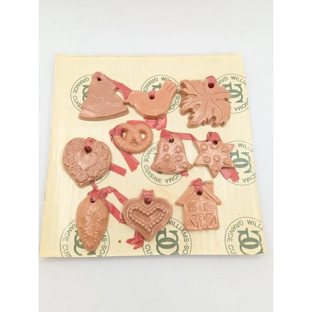 Sealed  WILLIAMS SONOMA Set Terracotta Ornaments Pottery Grande Cuisine